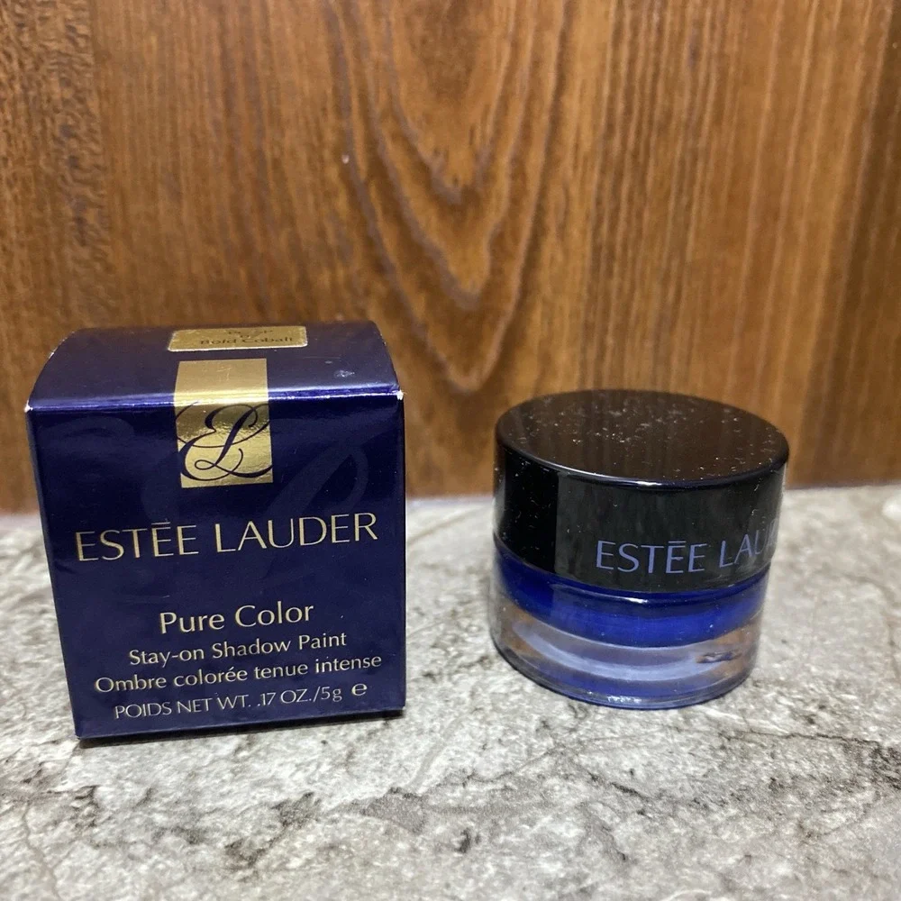 Estee Lauder Pure Color Stay On Eye Shadow Paint 07 Bold Cobalt .17oz New Boxed